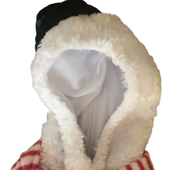 Frosty The Snowman Infant Halloween Costume Scarf and Top Hat White Plush 0-9MO - Picture 5 of 12